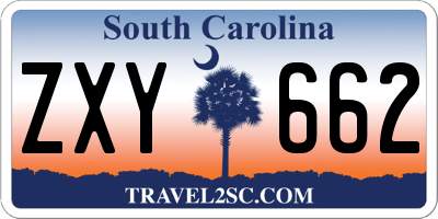 SC license plate ZXY662