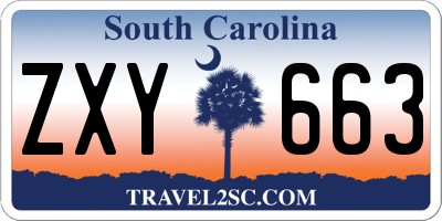 SC license plate ZXY663