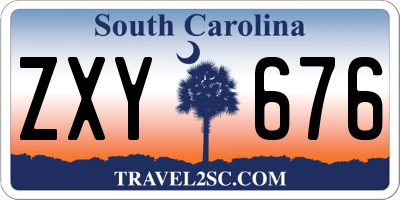 SC license plate ZXY676