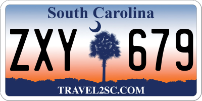 SC license plate ZXY679