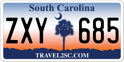 SC license plate ZXY685