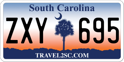 SC license plate ZXY695