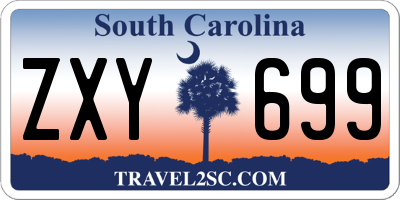 SC license plate ZXY699