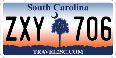 SC license plate ZXY706