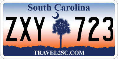 SC license plate ZXY723