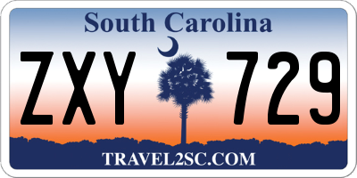 SC license plate ZXY729