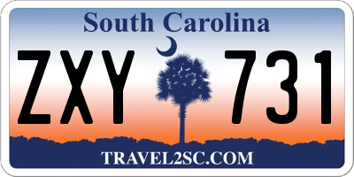 SC license plate ZXY731
