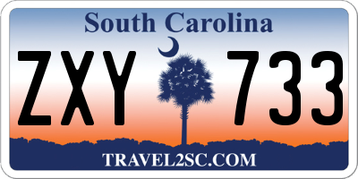 SC license plate ZXY733