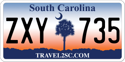 SC license plate ZXY735