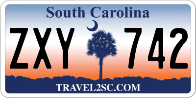 SC license plate ZXY742