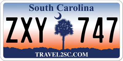 SC license plate ZXY747