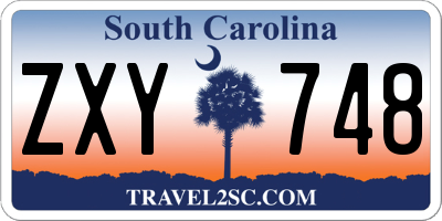 SC license plate ZXY748