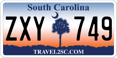 SC license plate ZXY749