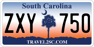 SC license plate ZXY750