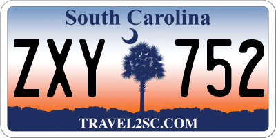 SC license plate ZXY752