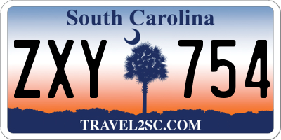 SC license plate ZXY754