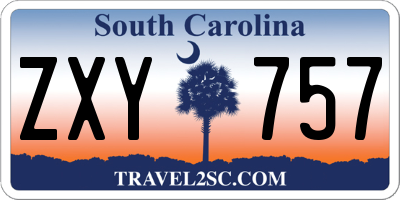 SC license plate ZXY757