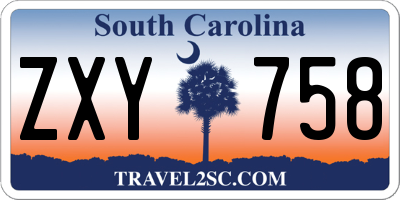SC license plate ZXY758