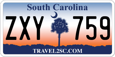 SC license plate ZXY759