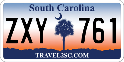 SC license plate ZXY761