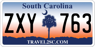 SC license plate ZXY763
