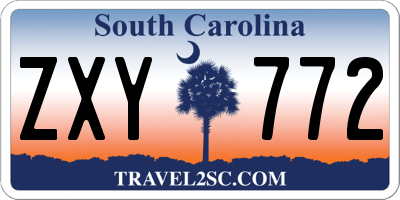 SC license plate ZXY772
