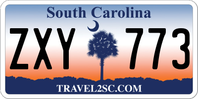 SC license plate ZXY773