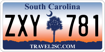 SC license plate ZXY781