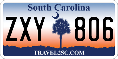 SC license plate ZXY806