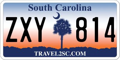SC license plate ZXY814