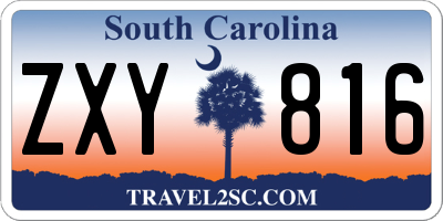 SC license plate ZXY816