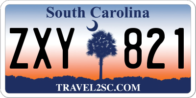 SC license plate ZXY821