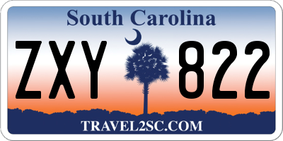 SC license plate ZXY822