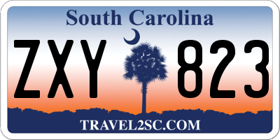SC license plate ZXY823
