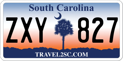 SC license plate ZXY827