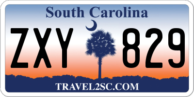 SC license plate ZXY829
