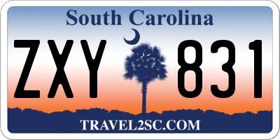 SC license plate ZXY831
