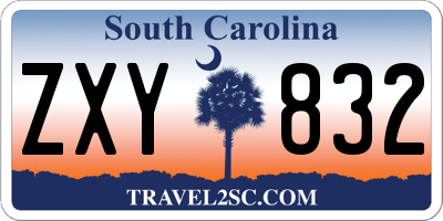 SC license plate ZXY832