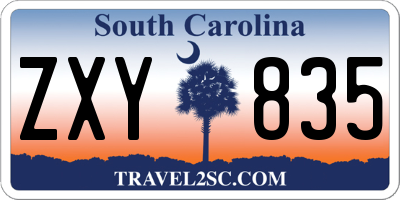 SC license plate ZXY835