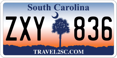 SC license plate ZXY836