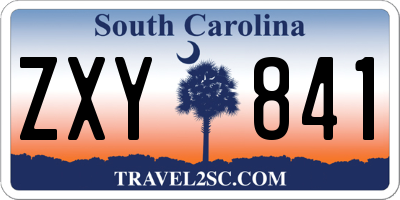 SC license plate ZXY841