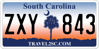 SC license plate ZXY843