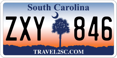 SC license plate ZXY846