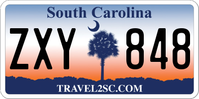 SC license plate ZXY848