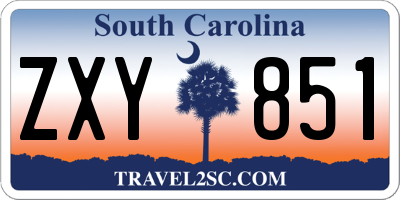 SC license plate ZXY851