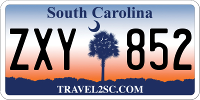 SC license plate ZXY852