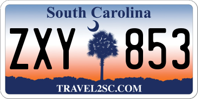 SC license plate ZXY853