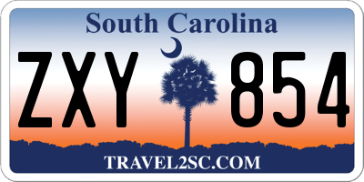 SC license plate ZXY854
