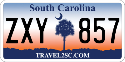 SC license plate ZXY857