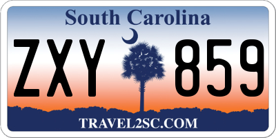 SC license plate ZXY859